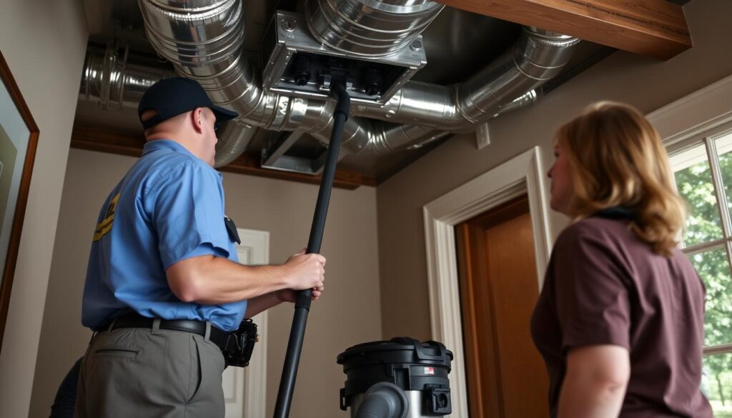 Professional air duct cleaning process in Alamo Heights home