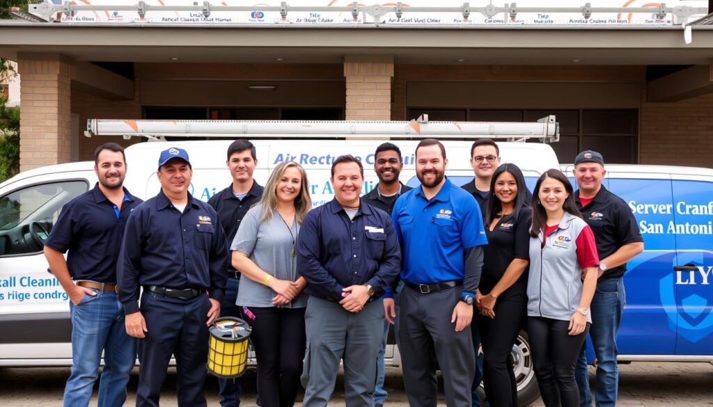 Professional air duct cleaning team serving Stone Oak and Alamo Heights in San Antonio