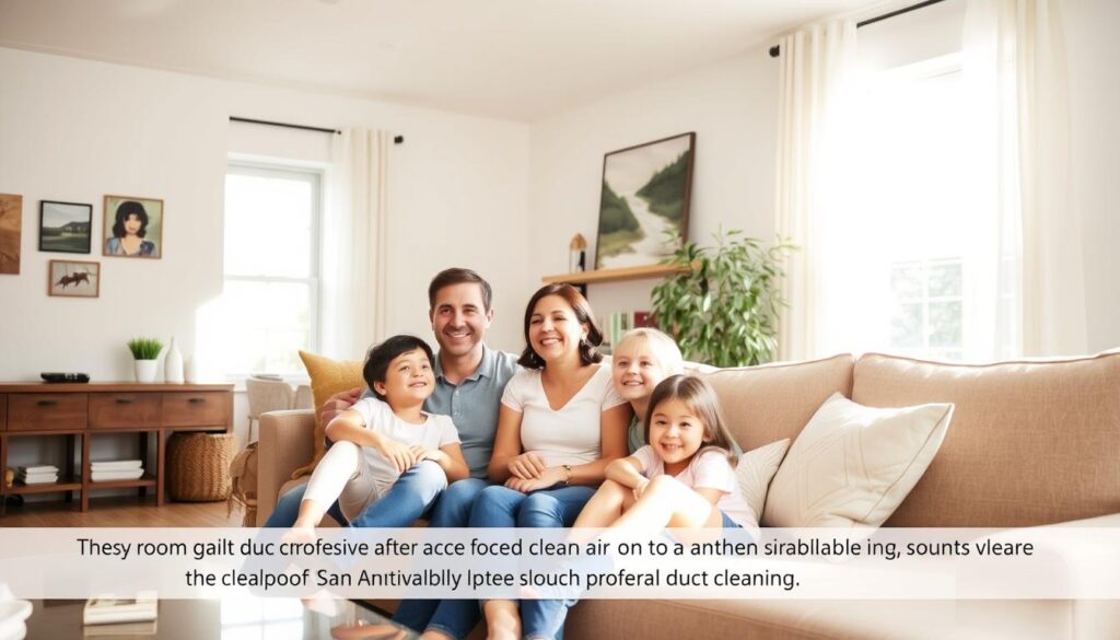 San Antonio family enjoying cleaner air after professional air duct cleaning service