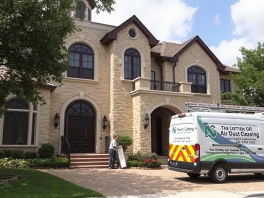 Stone Oak neighborhood home receiving professional air duct cleaning